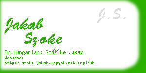 jakab szoke business card